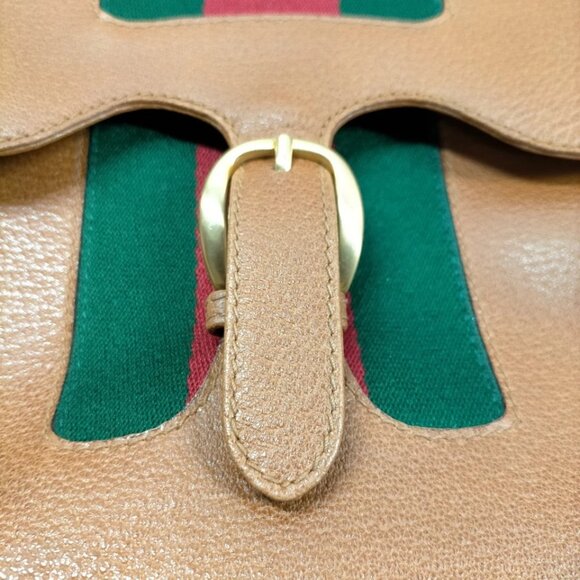 Gucci Hand Bag Sherry Line Brown Leather 778-080525 - Picture 8 of 14